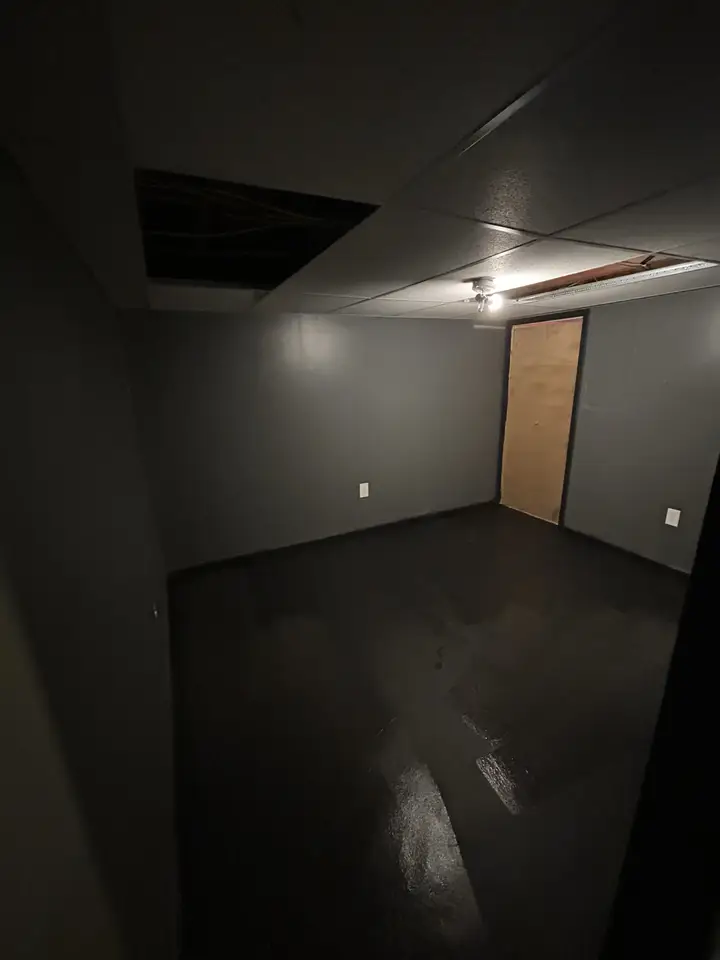 Basement room repainted