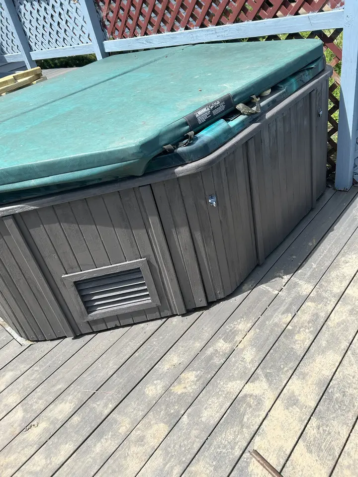 Refinished hot tub surround