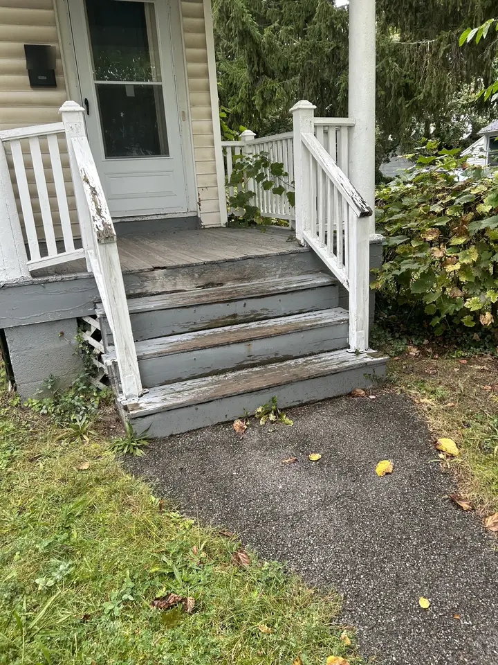 Worn front stairs
