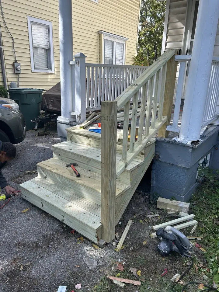 New stair build with railing